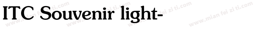 ITC Souvenir light字体转换